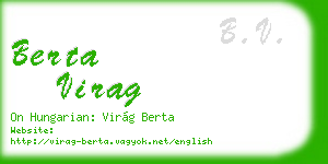 berta virag business card